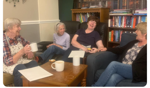 volunteers enjoying a cuppa and chat