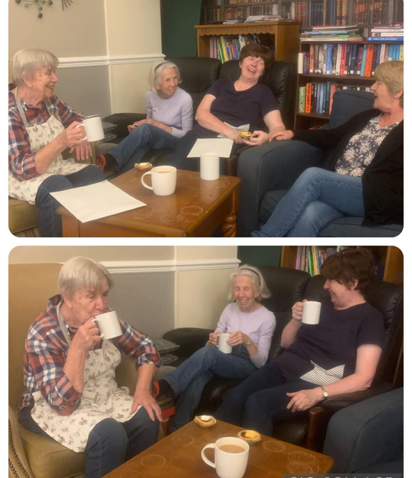 volunteers enjoying a cuppa and chat 