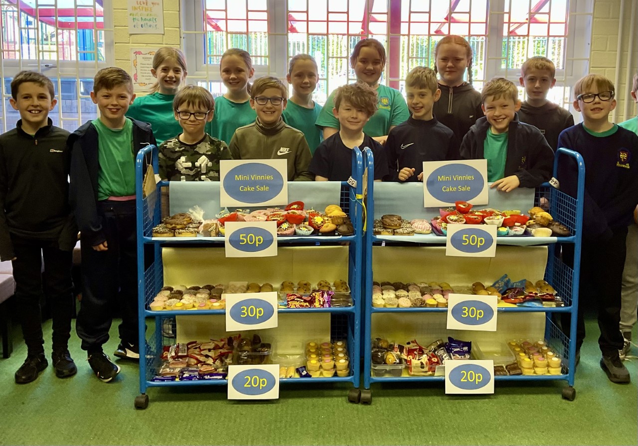 This is a photo of Mini Vinnies and a cake sale