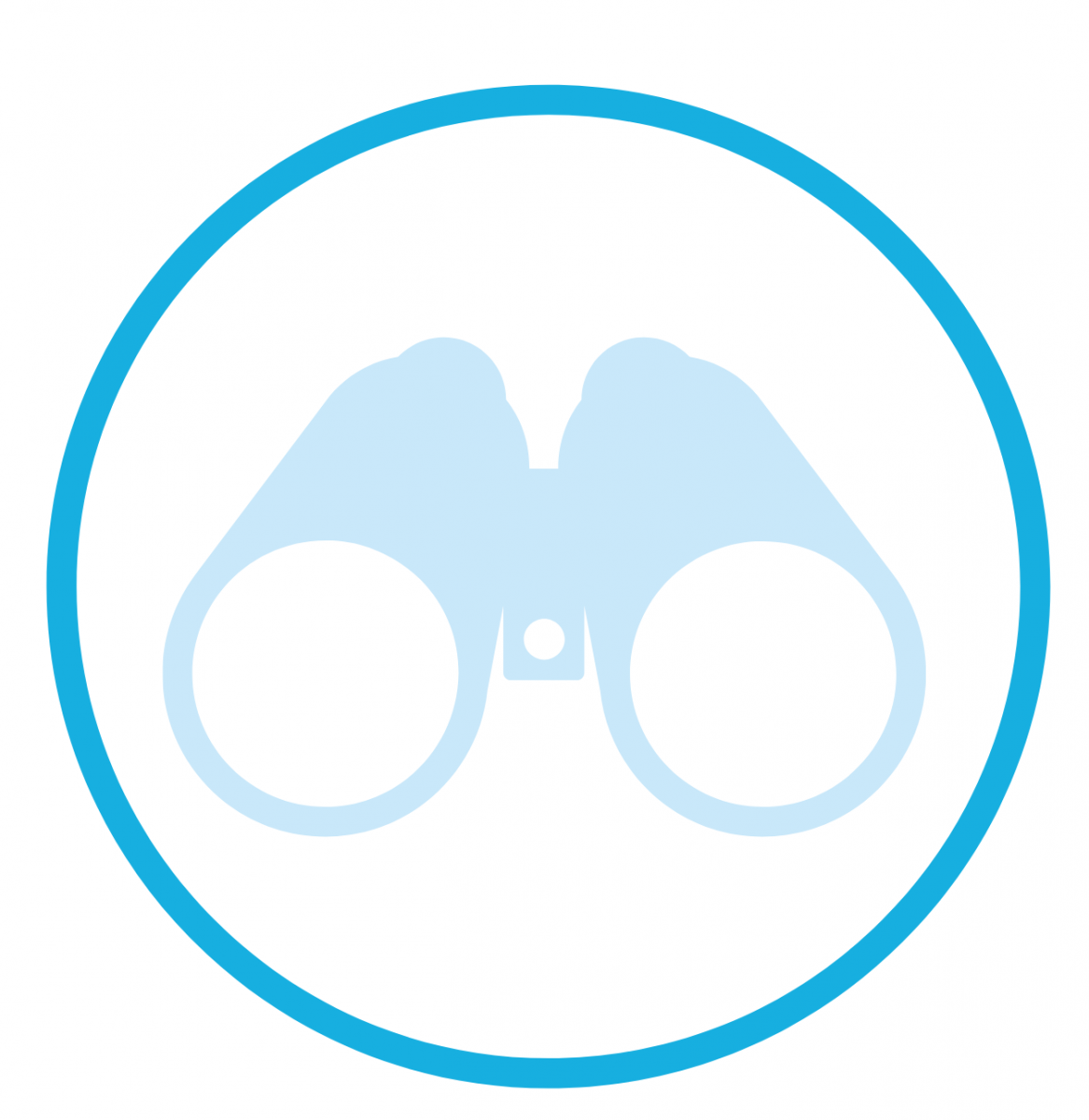 Binocular icon representing the SVP's vision