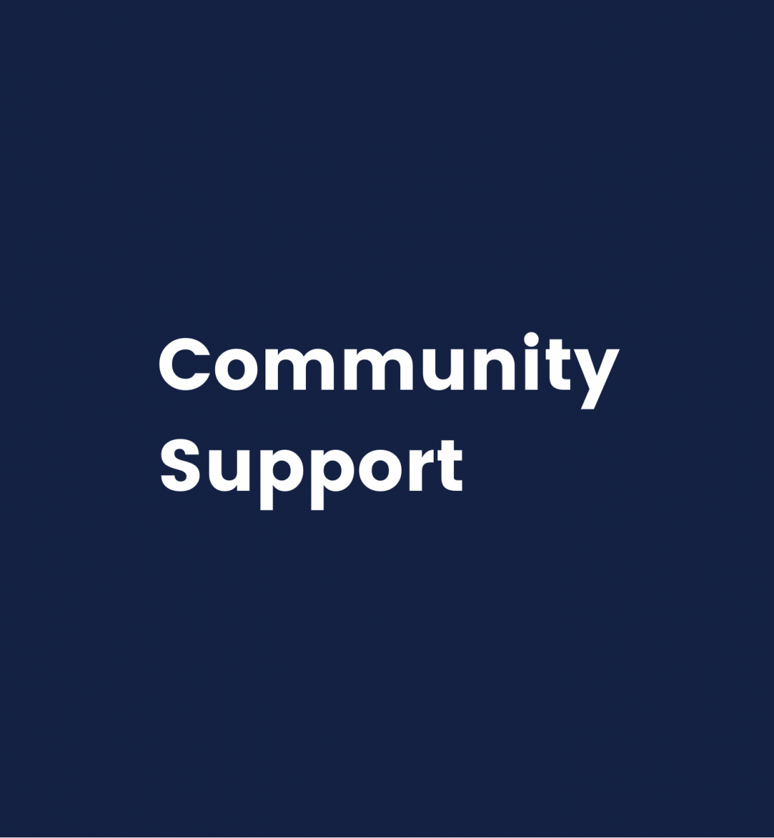 Tab to click through to Community Support services