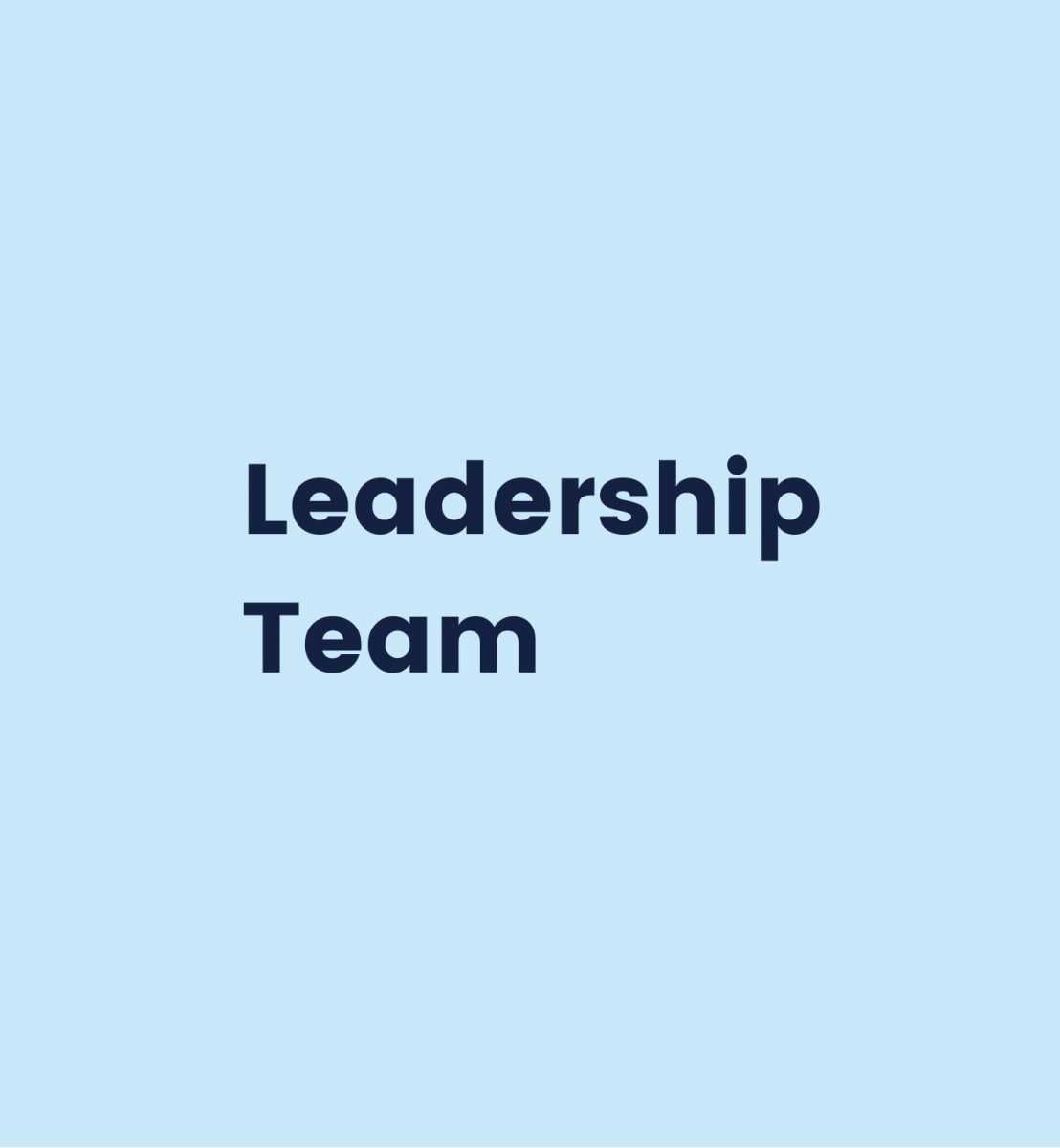 Light blue graphic to click to read more on leadership