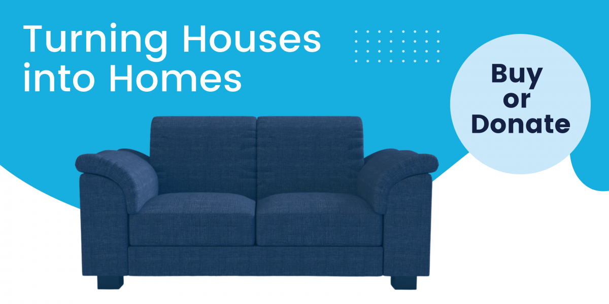 Quality blue sofa donation