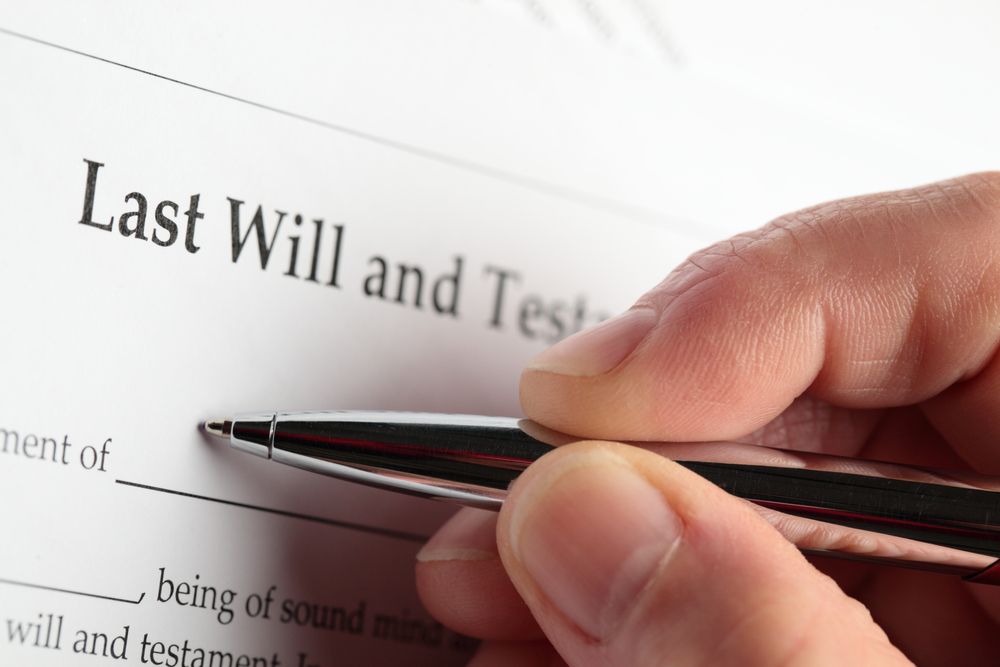Person writing a Will